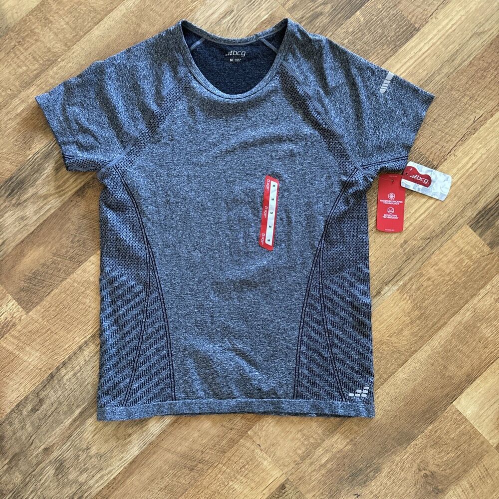 BCG Women’s Training Seamless SS Tee Caviar Moisture Wicking Fitness Gym Size M‎